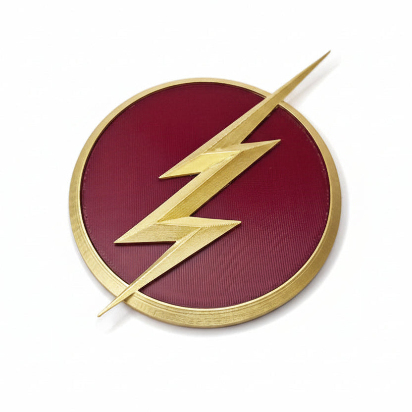 3D Printed Flash Emblem: Cosplay Costume Badge
