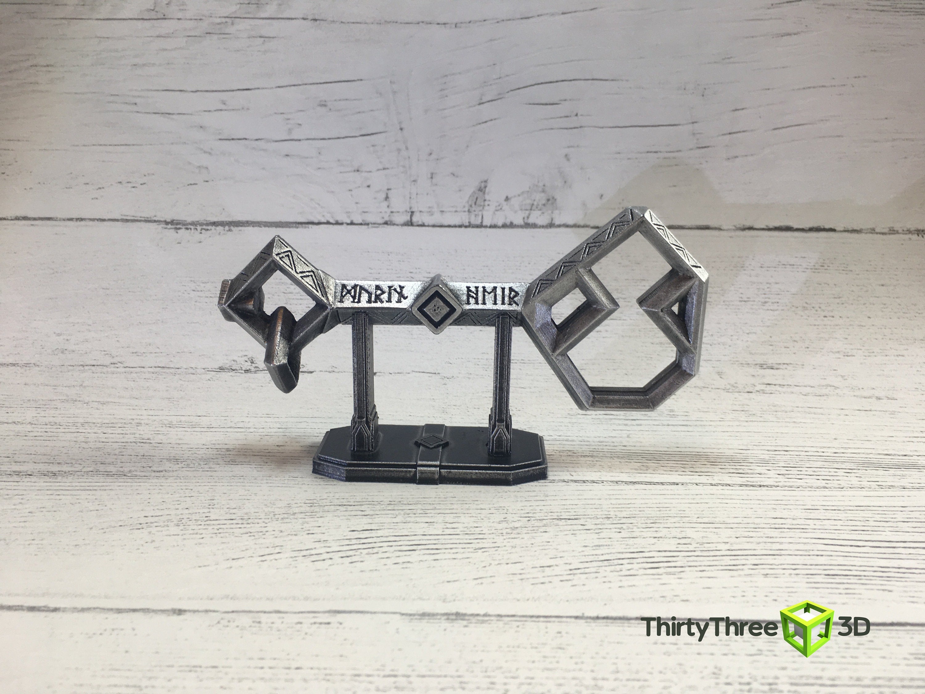 Thorin's Key to Erebor - 3D Printed Replica with Display Stand