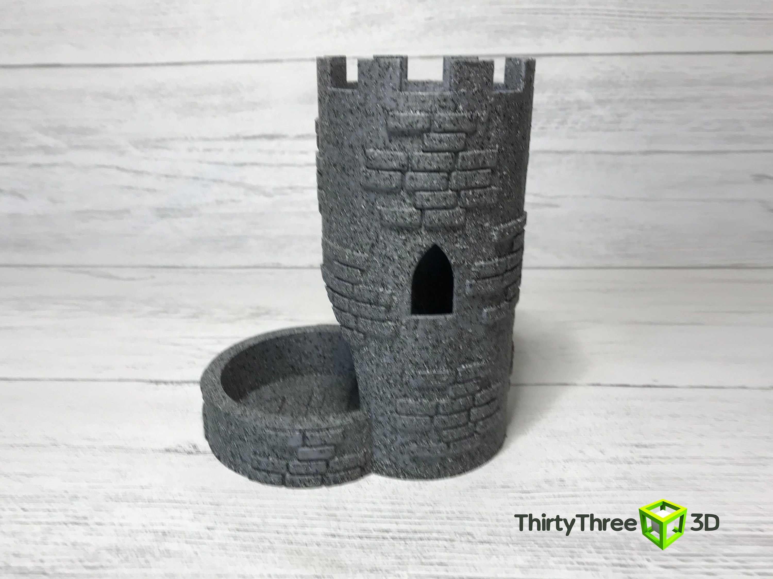Castle Dice Tower - 3D Printed Dice Roller for D&D and Tabletop Games