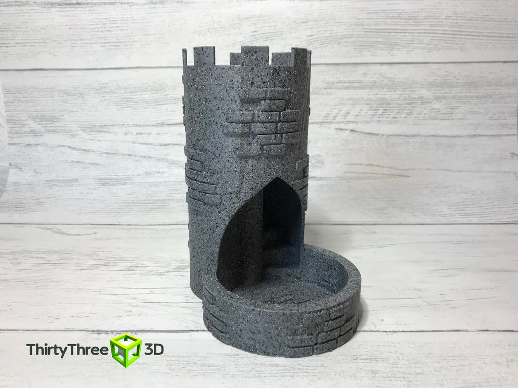Castle Dice Tower - 3D Printed Dice Roller for D&D and Tabletop Games