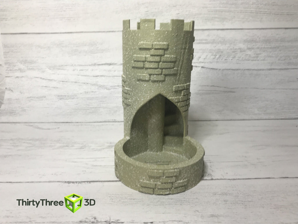 Castle Dice Tower - 3D Printed Dice Roller for D&D and Tabletop Games