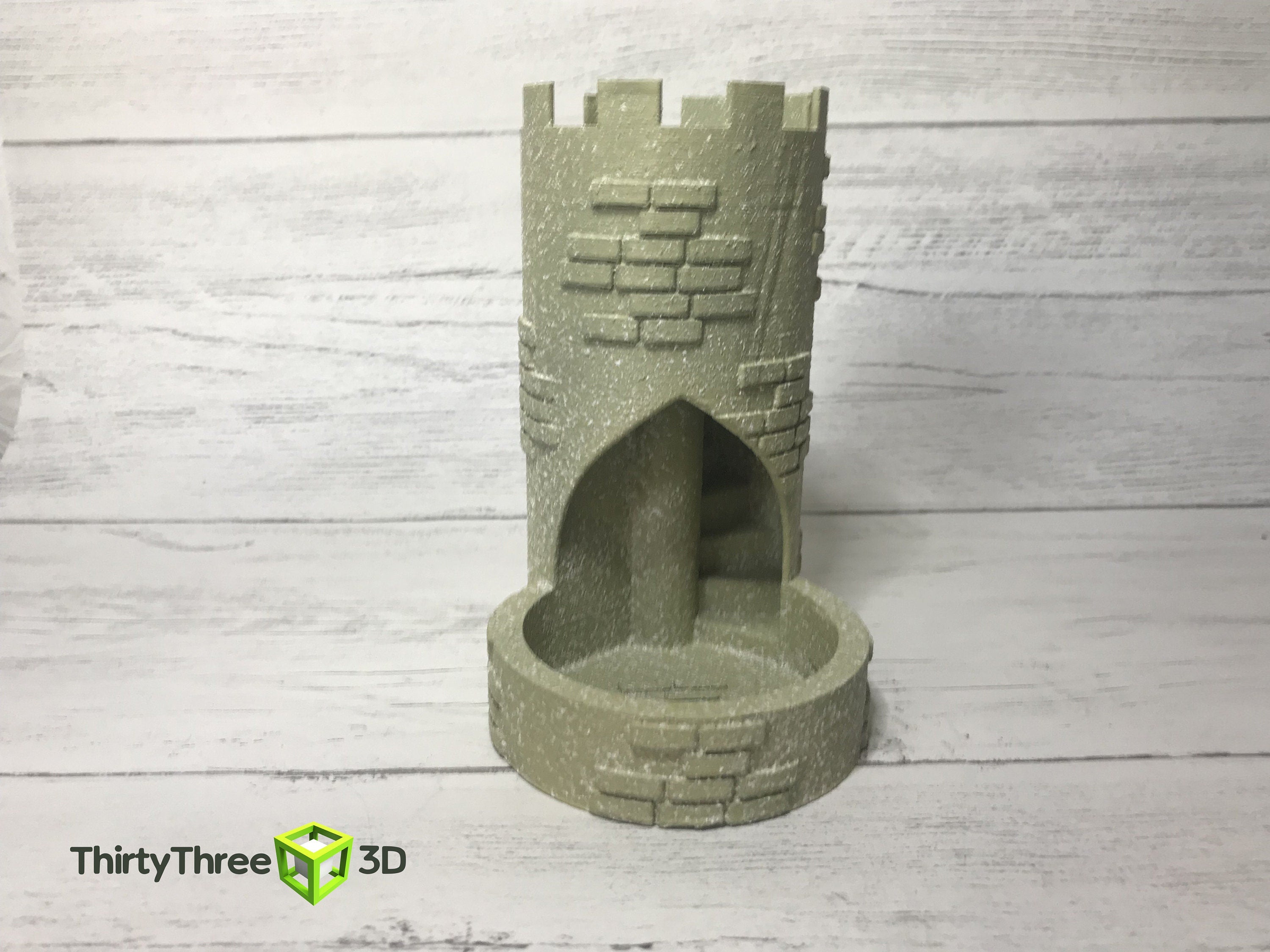 Castle Dice Tower - 3D Printed Dice Roller for D&D and Tabletop Games