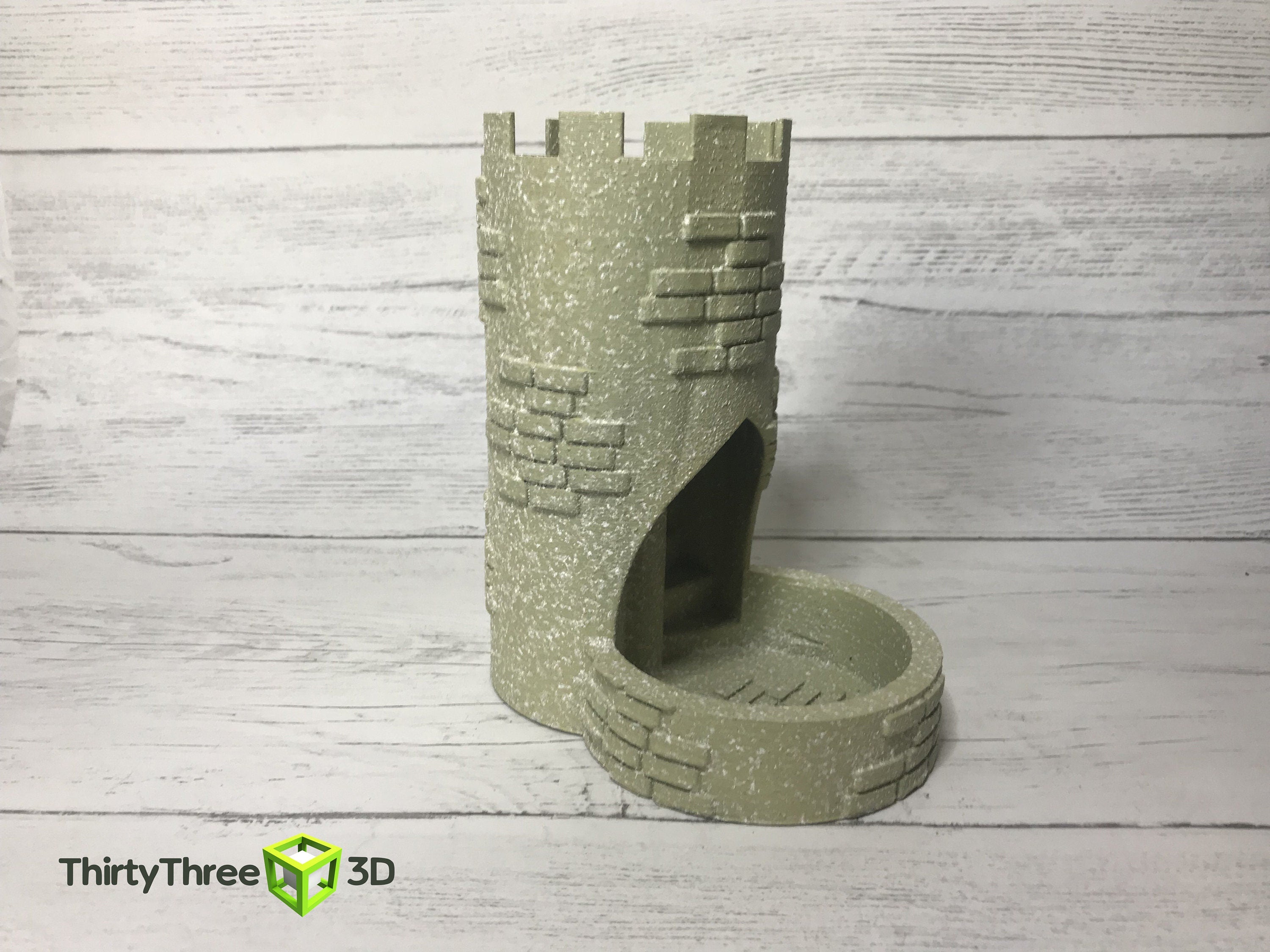 Castle Dice Tower - 3D Printed Dice Roller for D&D and Tabletop Games
