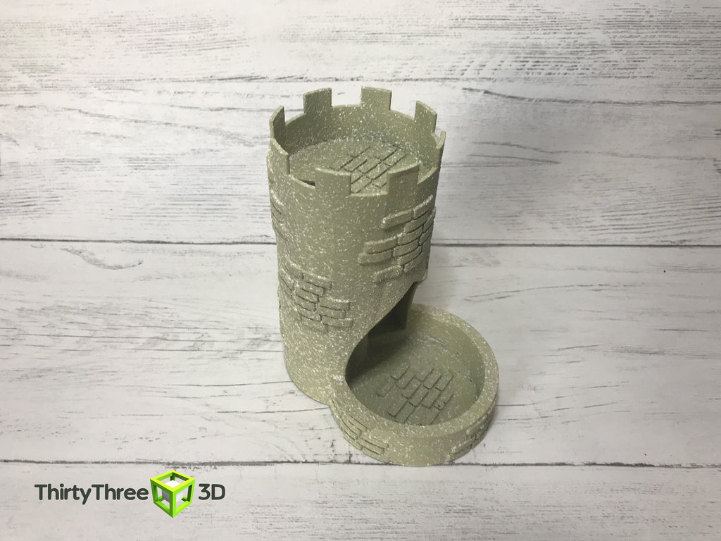 Castle Dice Tower - 3D Printed Dice Roller for D&D and Tabletop Games