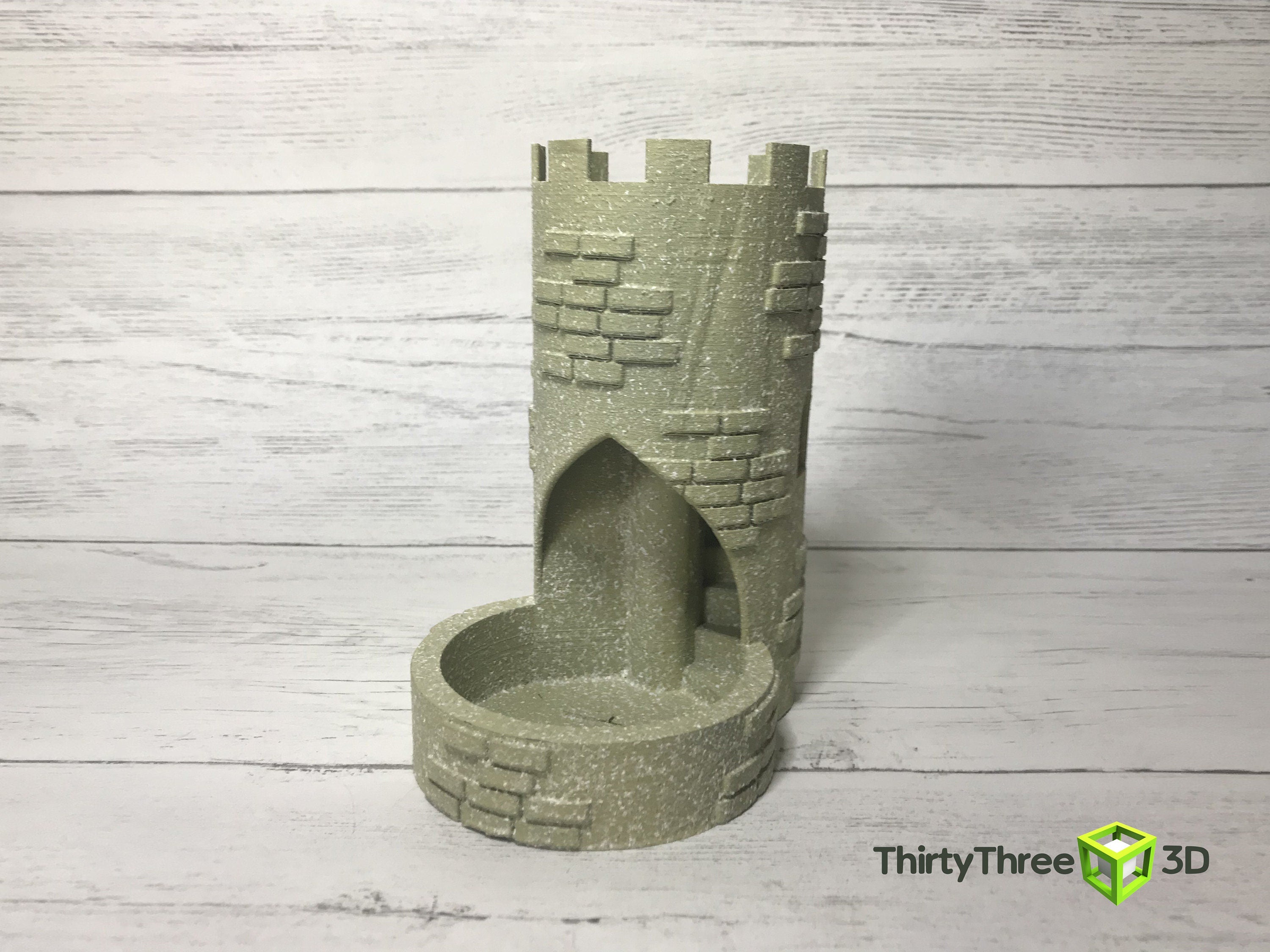 Castle Dice Tower - 3D Printed Dice Roller for D&D and Tabletop Games