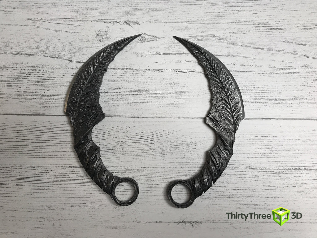 Mazikeen's Demon Blades - Lucifer Replica Daggers - 3D Printed Cosplay Prop