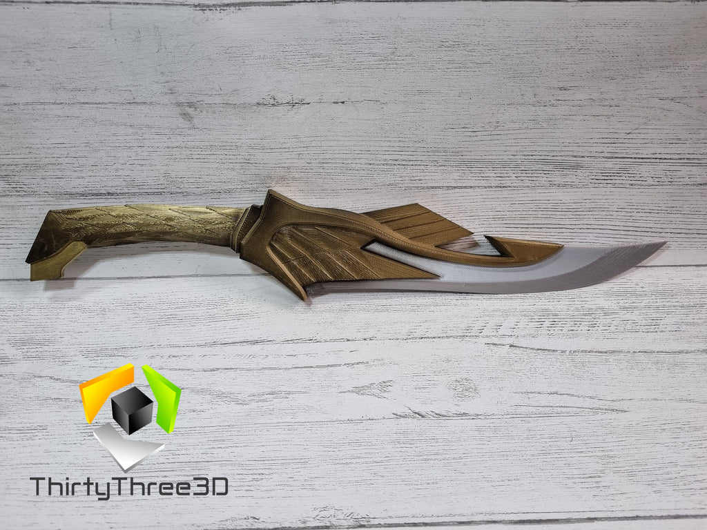 Skyrim Elven Dagger - 3D Printed Replica Prop