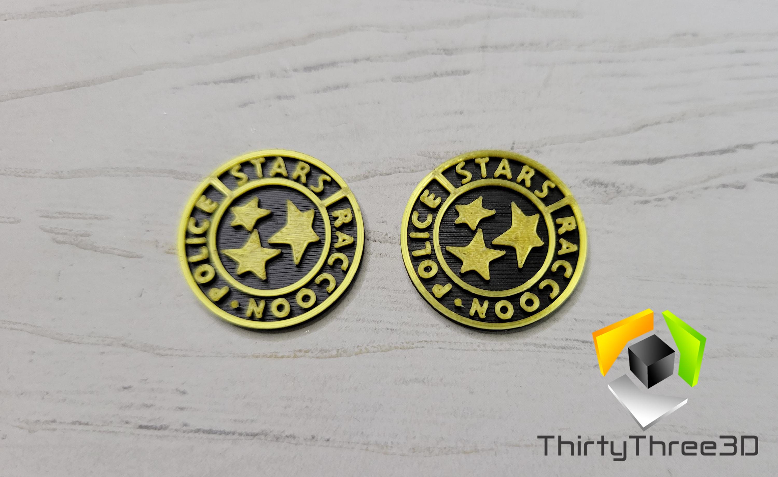 Resident Evil S.T.A.R.S. Badges - 3D Printed Raccoon City Police
