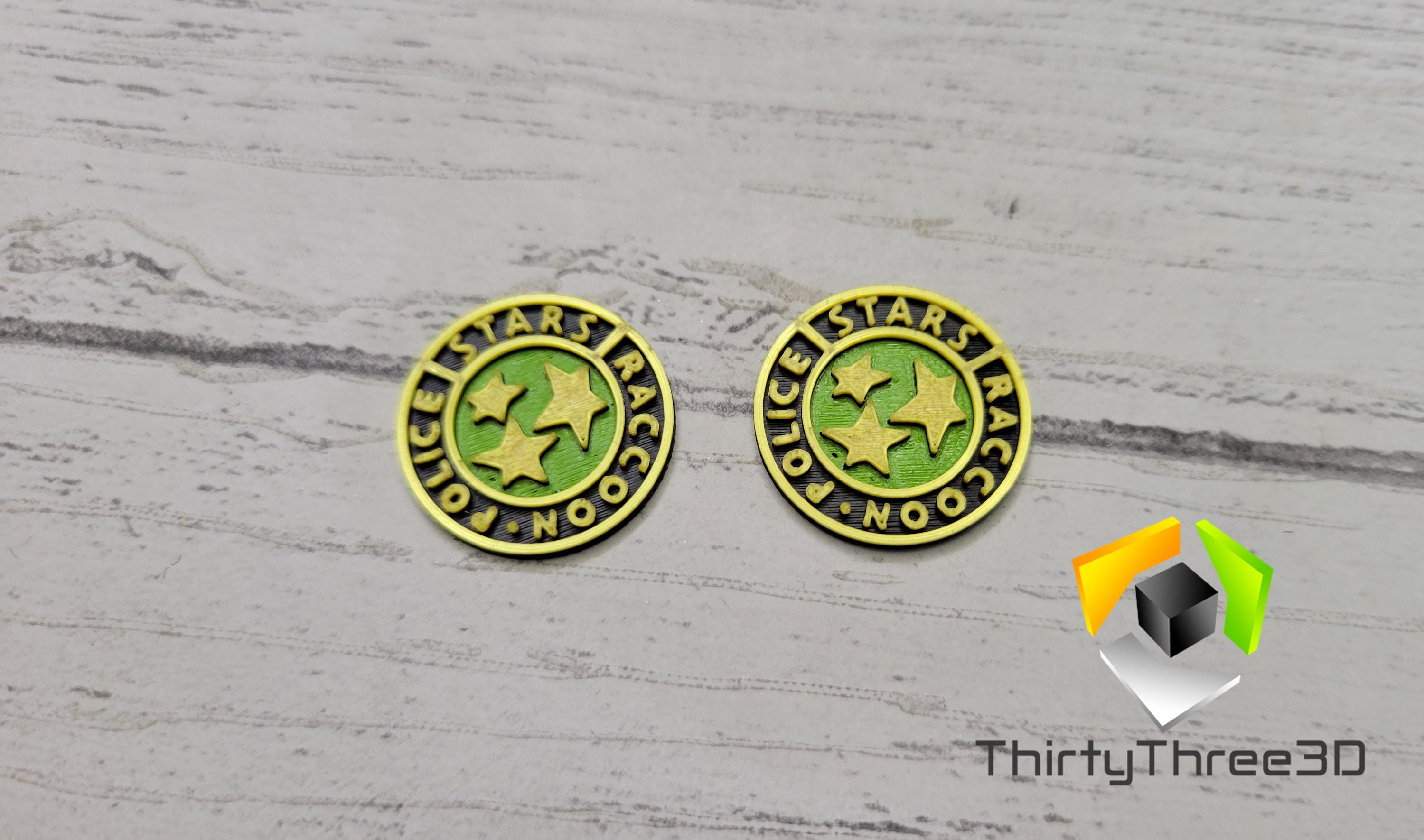 Resident Evil S.T.A.R.S. Badges - 3D Printed Raccoon City Police