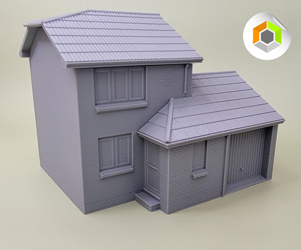 Custom 3D Printed Model House - Personalised Home Replica on Wooden Base